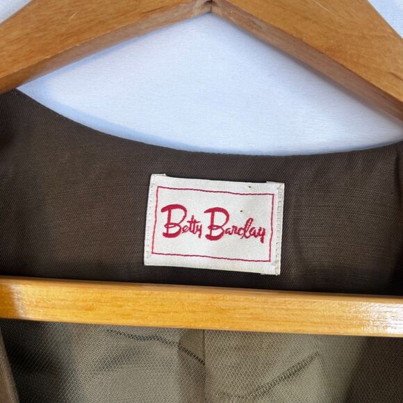 Betty Barclay Collarless Vneck Single Breasted Flax Blend Blazer Jacket Sz M/L** - Picture 8 of 11